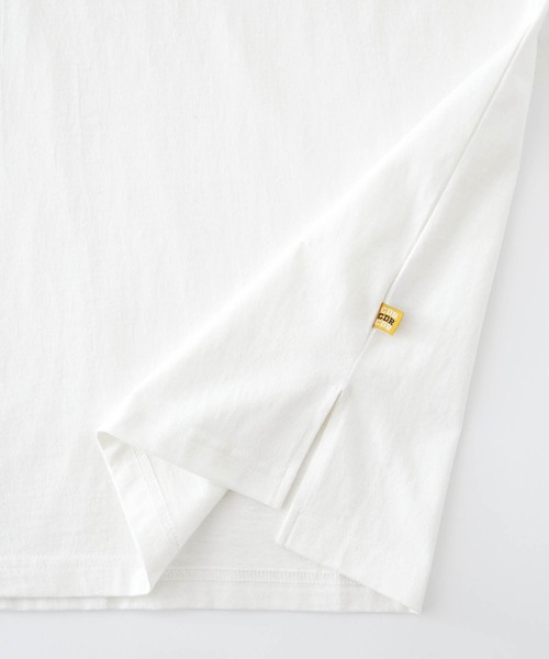 MONO-MART（モノマート）の「【CODDERR】ハーフジップ ワッペンロゴ刺繍 ビッグシルエット半袖Tシャツ（Tシャツ/カットソー・メンズ・オフホワイト/グリーン/ブラック/ネイビー・M/L）」の22枚目の写真