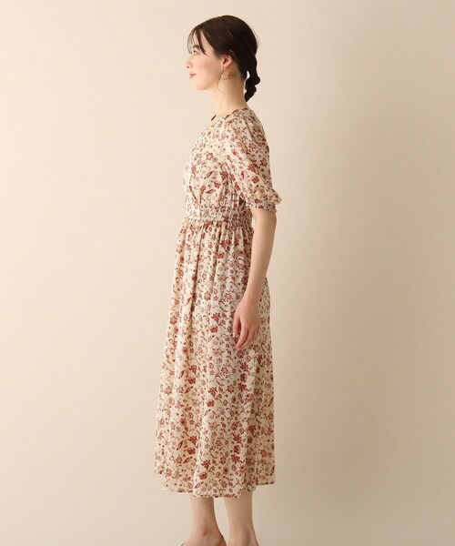 OPAQUE.CLIP（オペークドットクリップ）の「◆ヴィンテージフラワーワンピース（ワンピース・レディース・ベージュ系/ネイビー系・36/38）」の12枚目の写真