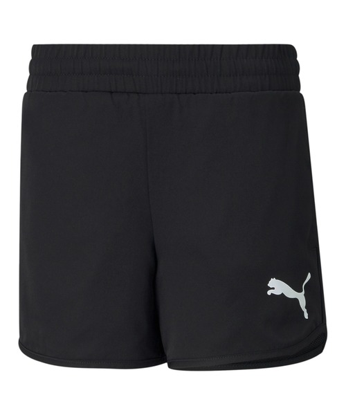PUMA（プーマ）の「PUMA プーマ キッズ ガールズ ESS ACTIVE ショーツ 120-160cm（その他パンツ・キッズ・ブラック/ピンク系その他・120/130/140/150/160）」の2枚目の写真