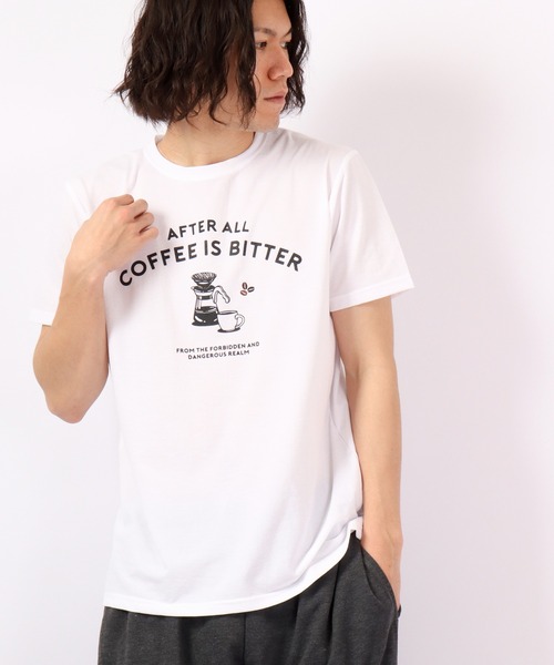 FUNALIVE(ファンアライブ)の「BF2 select coffeeサイフォン 刺繍 梨地 Tシャツ(Tシャツ/カットソー・メンズ・ホワイト/ブラック/カーキ/グレイッシュベージュ・LL/M/L)」の2枚目の写真