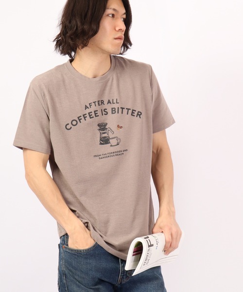 FUNALIVE(ファンアライブ)の「BF2 select coffeeサイフォン 刺繍 梨地 Tシャツ(Tシャツ/カットソー・メンズ・ホワイト/ブラック/カーキ/グレイッシュベージュ・LL/M/L)」の3枚目の写真