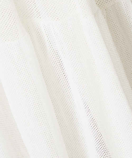 A de a.v.v（アードアー・ヴェ・ヴェ）の「［SET UP対応／2WAY］メッシュティアードキャミワンピース（ワンピース・レディース・ホワイト/ブラック・SMALL/MEDIUM）」の8枚目の写真