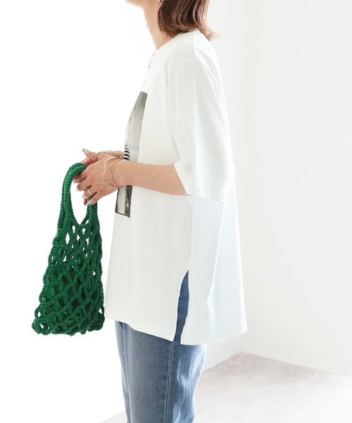 reca（レカ）の「シルケットフォトプリントTシャツ（Tシャツ/カットソー・レディース・ホワイト/グレー・FREE）」の3枚目の写真