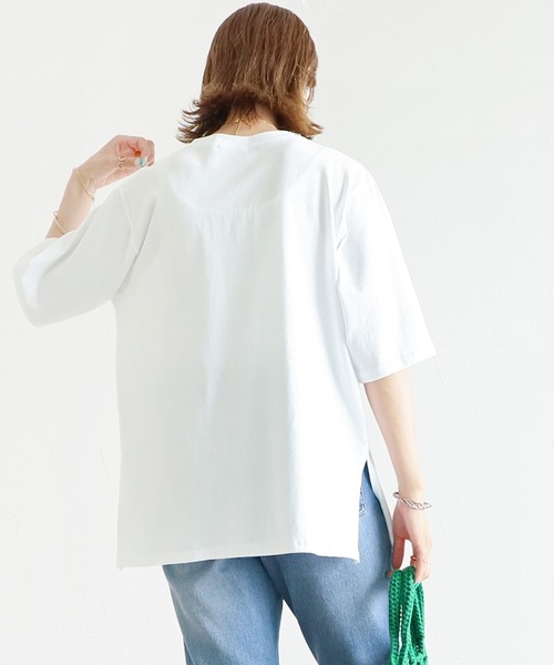 reca（レカ）の「シルケットフォトプリントTシャツ（Tシャツ/カットソー・レディース・ホワイト/グレー・FREE）」の5枚目の写真