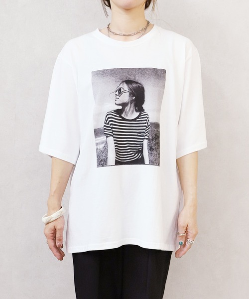 reca（レカ）の「シルケットフォトプリントTシャツ（Tシャツ/カットソー・レディース・ホワイト/グレー・FREE）」の22枚目の写真