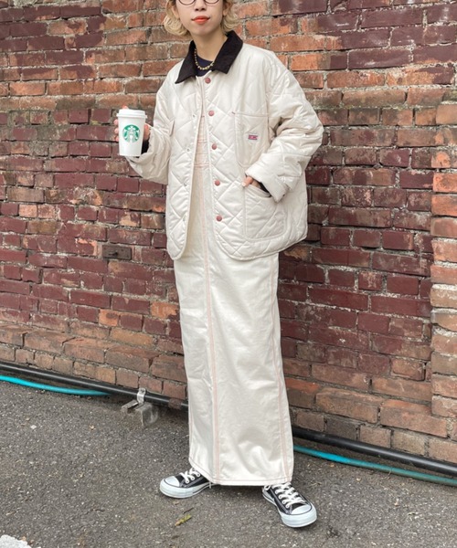 BIG MAC(ビッグマック)の「【BIG MAC/ビッグマック】別注キルティングカバーオールジャケット(カバーオール・レディース・ブラック/オフホワイト/ブルー・SMALL/MEDIUM/LARGE)」の5枚目の写真