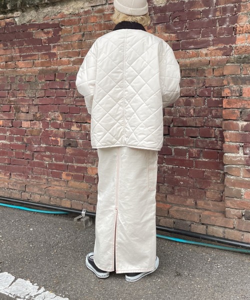 BIG MAC(ビッグマック)の「【BIG MAC/ビッグマック】別注キルティングカバーオールジャケット(カバーオール・レディース・ブラック/オフホワイト/ブルー・SMALL/MEDIUM/LARGE)」の7枚目の写真