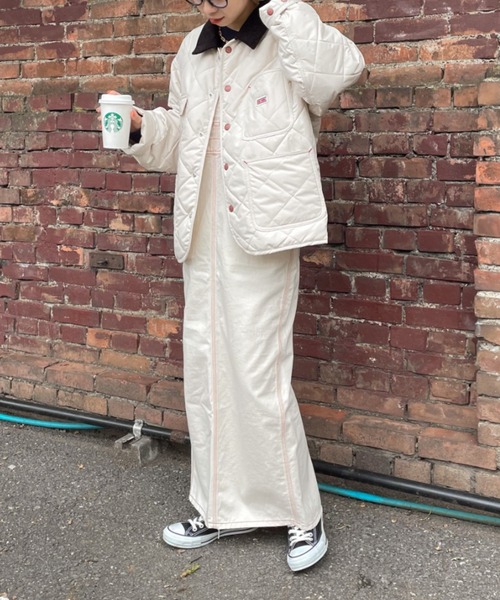 BIG MAC(ビッグマック)の「【BIG MAC/ビッグマック】別注キルティングカバーオールジャケット(カバーオール・レディース・ブラック/オフホワイト/ブルー・SMALL/MEDIUM/LARGE)」の6枚目の写真