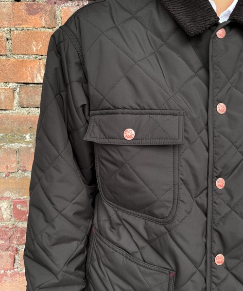 BIG MAC(ビッグマック)の「【BIG MAC/ビッグマック】別注キルティングカバーオールジャケット(カバーオール・レディース・ブラック/オフホワイト/ブルー・SMALL/MEDIUM/LARGE)」の19枚目の写真