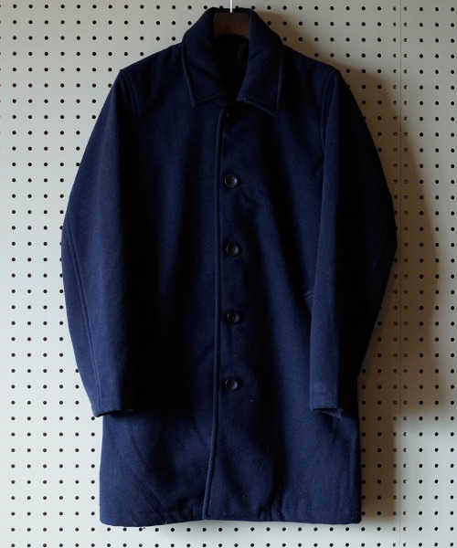 hardcover（ハードカバー）の「【z】【hardcover】メルトンWOOLコート（ステンカラーコート・レディース・ネイビー・MEDIUM）」の2枚目の写真