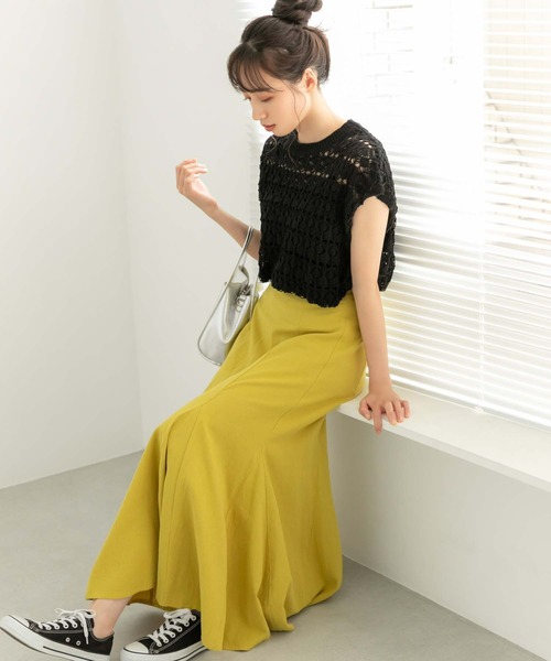 フラッフィーテディーフレンチスリーブknit クン フラッフィーテディーフレンチスリーブknit カラー: