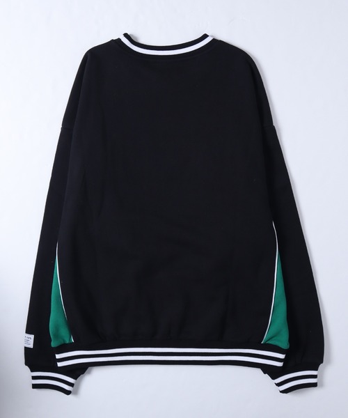 VISION STREET WEAR（ヴィジョンストリートウェア）の「【VISION STREET WEAR】ビッグシルエット リブラインアーチロゴワッペン スウェットトレーナー / スケボー刺繍 スウェットトレーナー（スウェット・レディース・チャコールグレー/ブラック/パープル/ブラウン/グリーン/グレー系1/グレー系2・MEDIUM/LARGE/X-LARGE）」の20枚目の写真