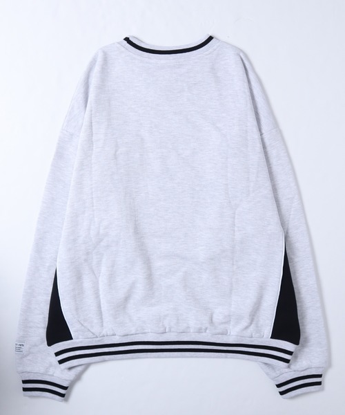 VISION STREET WEAR（ヴィジョンストリートウェア）の「【VISION STREET WEAR】ビッグシルエット リブラインアーチロゴワッペン スウェットトレーナー / スケボー刺繍 スウェットトレーナー（スウェット・レディース・チャコールグレー/ブラック/パープル/ブラウン/グリーン/グレー系1/グレー系2・MEDIUM/LARGE/X-LARGE）」の8枚目の写真