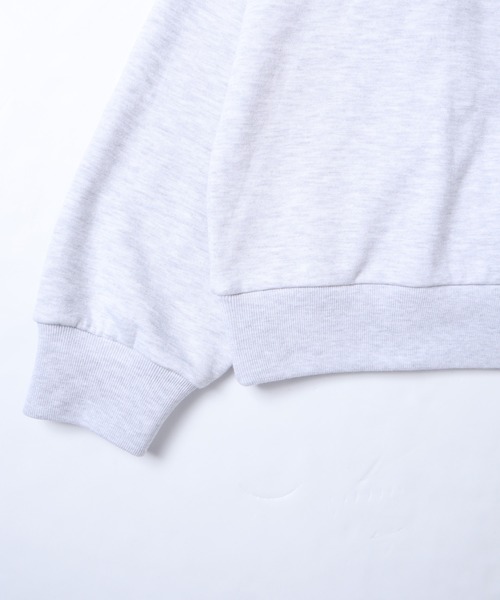 VISION STREET WEAR（ヴィジョンストリートウェア）の「【VISION STREET WEAR】ビッグシルエット リブラインアーチロゴワッペン スウェットトレーナー / スケボー刺繍 スウェットトレーナー（スウェット・レディース・チャコールグレー/ブラック/パープル/ブラウン/グリーン/グレー系1/グレー系2・MEDIUM/LARGE/X-LARGE）」の12枚目の写真