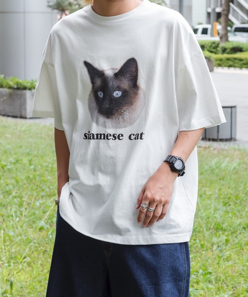 kutir(クティール)の「アソートキャットプリントルーズTシャツ(Tシャツ/カットソー・メンズ・ホワイト系その他/ホワイト系その他2/ホワイト系その他3・MEDIUM/LARGE)」の1枚目の写真