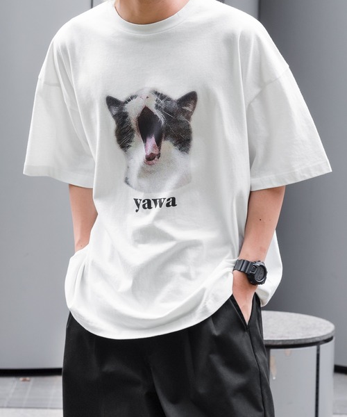 kutir(クティール)の「アソートキャットプリントルーズTシャツ(Tシャツ/カットソー・メンズ・ホワイト系その他/ホワイト系その他2/ホワイト系その他3・MEDIUM/LARGE)」の10枚目の写真