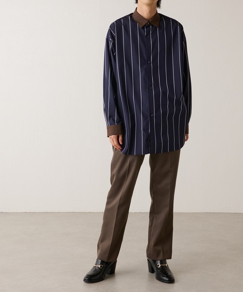 Lui's（ルイス）の「【新色追加】ストライプクレリックシャツ（シャツ