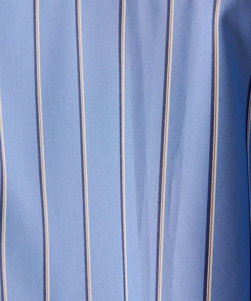 Lui's（ルイス）の「【新色追加】ストライプクレリックシャツ（シャツ/ブラウス・メンズ・ネイビー/サックスブルー/グリーン・SMALL/MEDIUM）」の9枚目の写真