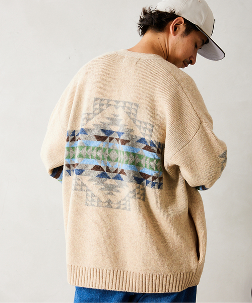 PENDLETON（ペンドルトン）の「【PENDLETON / ペンドルトン】別注 ジャガードカーディガン（カーディガン/ボレロ・メンズ・ブラック/ベージュ/ネイビー/ブラウン・MEDIUM/LARGE）」の6枚目の写真