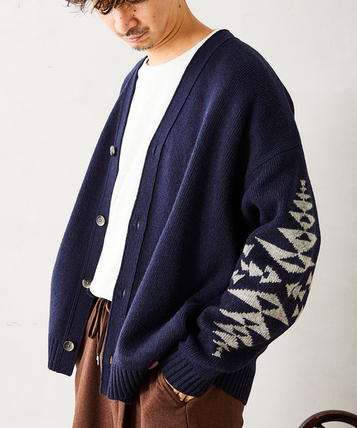 PENDLETON（ペンドルトン）の「【PENDLETON / ペンドルトン】別注 ジャガードカーディガン（カーディガン/ボレロ・メンズ・ブラック/ベージュ/ネイビー/ブラウン・MEDIUM/LARGE）」の12枚目の写真