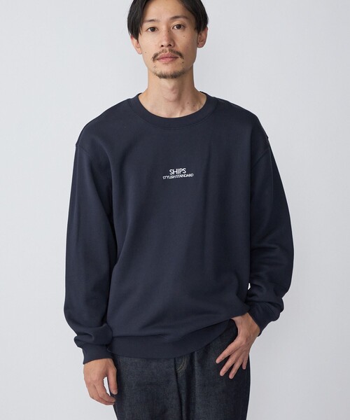 SHIPS（シップス）の「*SHIPS: STYLISH STANDARD ロゴ 刺繍 スウェット（スウェット・メンズ・ホワイト/ブラック/ネイビー/グレー・SMALL/MEDIUM/LARGE/X-LARGE）」の2枚目の写真