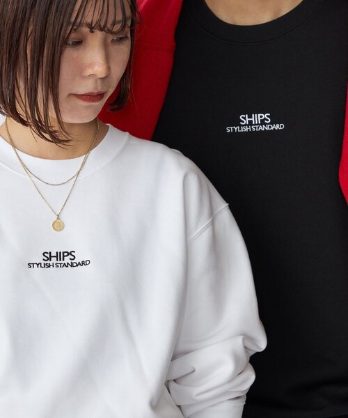 SHIPS（シップス）の「*SHIPS: STYLISH STANDARD ロゴ 刺繍 スウェット（スウェット・メンズ・ホワイト/ブラック/ネイビー/グレー・SMALL/MEDIUM/LARGE/X-LARGE）」の3枚目の写真