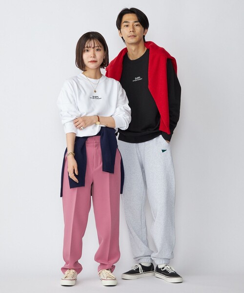 SHIPS（シップス）の「*SHIPS: STYLISH STANDARD ロゴ 刺繍 スウェット（スウェット・メンズ・ホワイト/ブラック/ネイビー/グレー・SMALL/MEDIUM/LARGE/X-LARGE）」の5枚目の写真