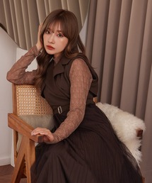 ANDGEEBEE | モノグラムチュールトップス(その他トップス)