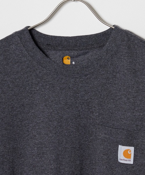 Carhartt（カーハート）の「Carhartt/カーハート WORKER POCKET LS T-SHIRTS ロングスリーブT ビッグシルエット 長袖 ロンT（Tシャツ/カットソー・メンズ・ブラック/チャコール/バーガンディー/ダークブラウン/ネイビー/ヘザーグレー/ホワイト・XL/M/L/S/2XL）」の12枚目の写真
