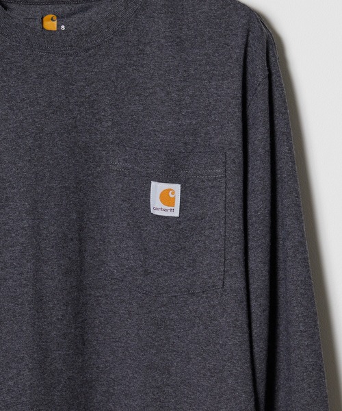 Carhartt（カーハート）の「Carhartt/カーハート WORKER POCKET LS T-SHIRTS ロングスリーブT ビッグシルエット 長袖 ロンT（Tシャツ/カットソー・メンズ・ブラック/チャコール/バーガンディー/ダークブラウン/ネイビー/ヘザーグレー/ホワイト・XL/M/L/S/2XL）」の13枚目の写真