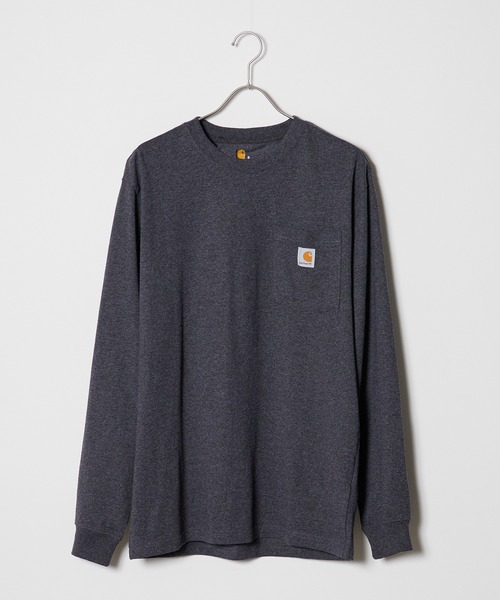 Carhartt（カーハート）の「Carhartt/カーハート WORKER POCKET LS T-SHIRTS ロングスリーブT ビッグシルエット 長袖 ロンT（Tシャツ/カットソー・メンズ・ブラック/チャコール/バーガンディー/ダークブラウン/ネイビー/ヘザーグレー/ホワイト・XL/M/L/S/2XL）」の19枚目の写真