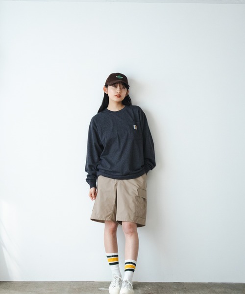 Carhartt（カーハート）の「Carhartt/カーハート WORKER POCKET LS T-SHIRTS ロングスリーブT ビッグシルエット 長袖 ロンT（Tシャツ/カットソー・メンズ・ブラック/チャコール/バーガンディー/ダークブラウン/ネイビー/ヘザーグレー/ホワイト・XL/M/L/S/2XL）」の17枚目の写真