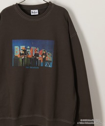 【THE BEATLES】フォトプリントスウェット/発泡プリントスウェット/ビッグシルエット