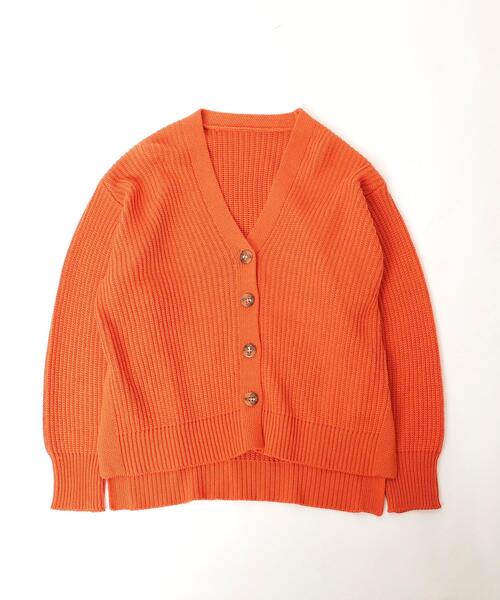coen（コーエン）の「［洗える］カタアゼリラックスVネックカーディガン（カーディガン/ボレロ・キッズ・ダークグリーン/オレンジ/ダークグレー/マスタード・110/130/150）」の15枚目の写真