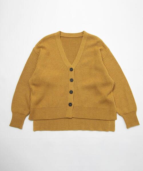 coen（コーエン）の「［洗える］カタアゼリラックスVネックカーディガン（カーディガン/ボレロ・キッズ・ダークグリーン/オレンジ/ダークグレー/マスタード・110/130/150）」の18枚目の写真