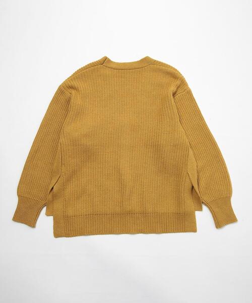 coen（コーエン）の「［洗える］カタアゼリラックスVネックカーディガン（カーディガン/ボレロ・キッズ・ダークグリーン/オレンジ/ダークグレー/マスタード・110/130/150）」の19枚目の写真