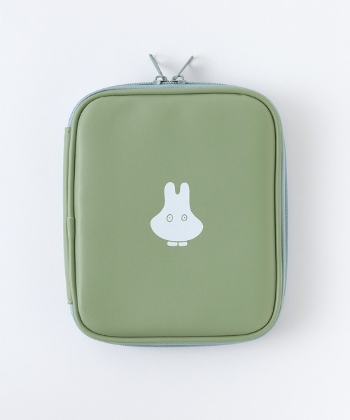 Miffy（ ミッフィー）の「Miffy/バイカラーマルチステーショナリーポーチ（ポーチ・レディース・ベージュ/ネイビー/グレー/グリーン・FREE）」の3枚目の写真