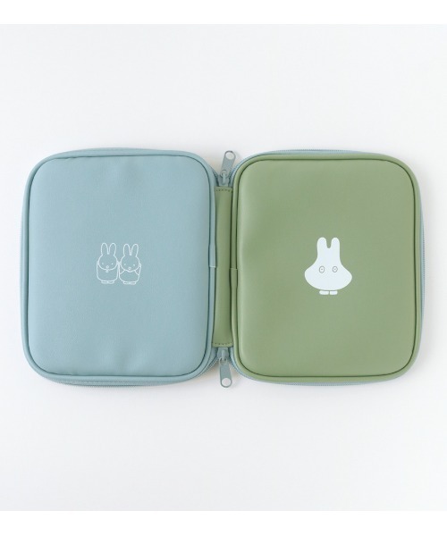 Miffy（ ミッフィー）の「Miffy/バイカラーマルチステーショナリーポーチ（ポーチ・レディース・ベージュ/ネイビー/グレー/グリーン・FREE）」の14枚目の写真
