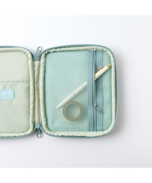 Miffy（ ミッフィー）の「Miffy/バイカラーマルチステーショナリーポーチ（ポーチ・レディース・ベージュ/ネイビー/グレー/グリーン・FREE）」の10枚目の写真