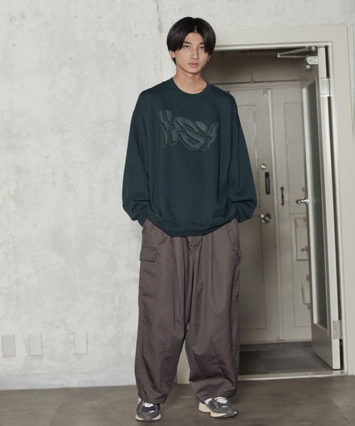 iisy（イージー）の「iisy / バルーンカーゴパンツ（カーゴパンツ・メンズ・ライトグレー/チャコールグレー/ネイビー・M/S/L）」の13枚目の写真