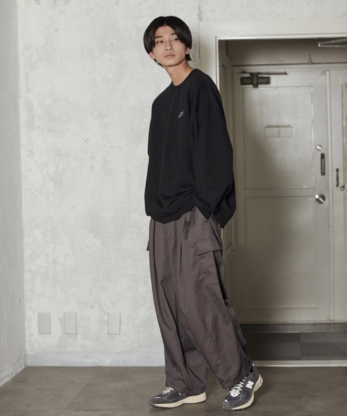 iisy（イージー）の「iisy / バルーンカーゴパンツ（カーゴパンツ・メンズ・ライトグレー/チャコールグレー/ネイビー・M/S/L）」の17枚目の写真