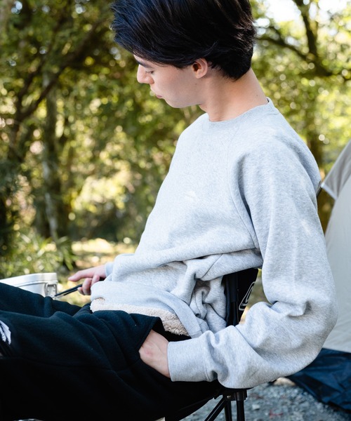 OUTDOOR PRODUCTS(アウトドアプロダクツ)の「【OUTDOOR PRODUCTS/アウトドアプロダクツ】身頃ボア ワンポイントブランドロゴ スウェット トレーナー(スウェット・メンズ・ライトブラウン/ブラック/ワイン/オリーブ/アイボリー/杢グレー/ライトグリーン/ネイビー/ベージュ・LARGE/MEDIUM/X-LARGE)」の19枚目の写真