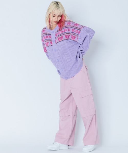 Candy Stripper（キャンディストリッパー）の「NAUGHTY CARGO パンツ（カーゴパンツ・レディース・ピンク/アイボリー/ブラック・1/2）」の5枚目の写真