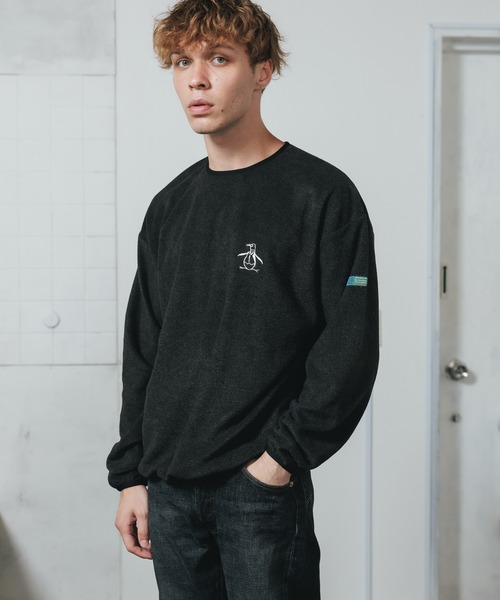 MUNSINGWEAR（マンシングウェア）の「Munsingwear/マンシングウェア Lightweight fleece crew neck フリースクルーネックプルオーバー（スウェット・メンズ・ブラック/オレンジ/ホワイト/カーキ・M/XL/L）」の3枚目の写真