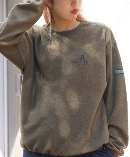 MUNSINGWEAR（マンシングウェア）の「Munsingwear/マンシングウェア Lightweight fleece crew neck フリースクルーネックプルオーバー（スウェット・メンズ・ブラック/オレンジ/ホワイト/カーキ・M/XL/L）」の17枚目の写真