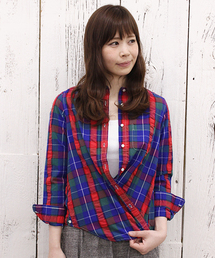 CIAOPANIC TYPY | ビックチェックカシュクールシャツ(シャツ/ブラウス)