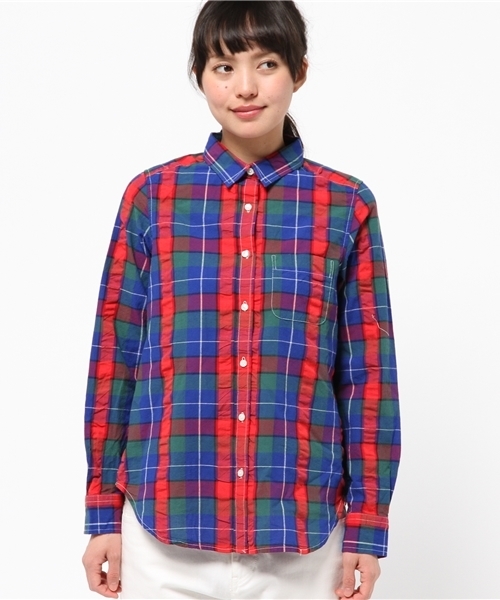 CIAOPANIC TYPY（チャオパニックティピー）の「ビックチェックカシュクールシャツ（シャツ/ブラウス・レディース・レッド/ネイビー・SMALL/MEDIUM）」の12枚目の写真