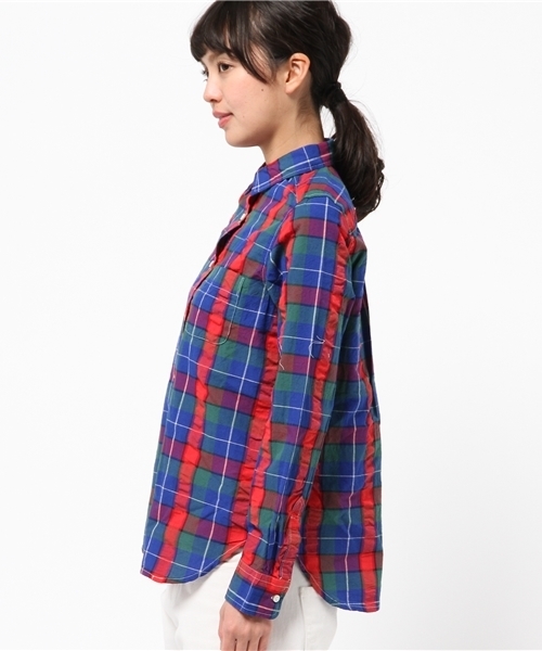 CIAOPANIC TYPY（チャオパニックティピー）の「ビックチェックカシュクールシャツ（シャツ/ブラウス・レディース・レッド/ネイビー・SMALL/MEDIUM）」の13枚目の写真