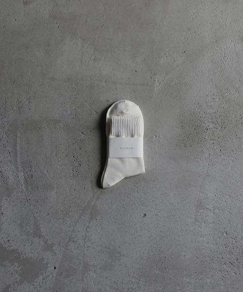 RUUBON（ルーボン）の「【RUUBON】soft rib crew socks / ソフトリブ クルーソックス（ソックス/靴下・メンズ・モカ/ブラック/ナチュラル・FREE）」の3枚目の写真