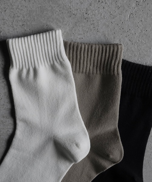 RUUBON（ルーボン）の「【RUUBON】soft rib crew socks / ソフトリブ クルーソックス（ソックス/靴下・メンズ・モカ/ブラック/ナチュラル・FREE）」の9枚目の写真